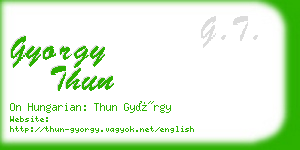 gyorgy thun business card